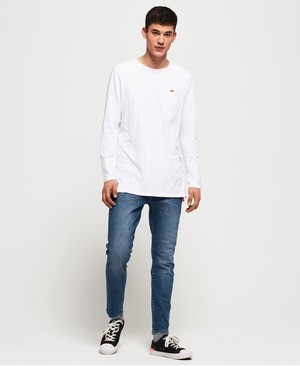 Superdry Tyler Slim Férfi Farmer Kék | UVQXY8241